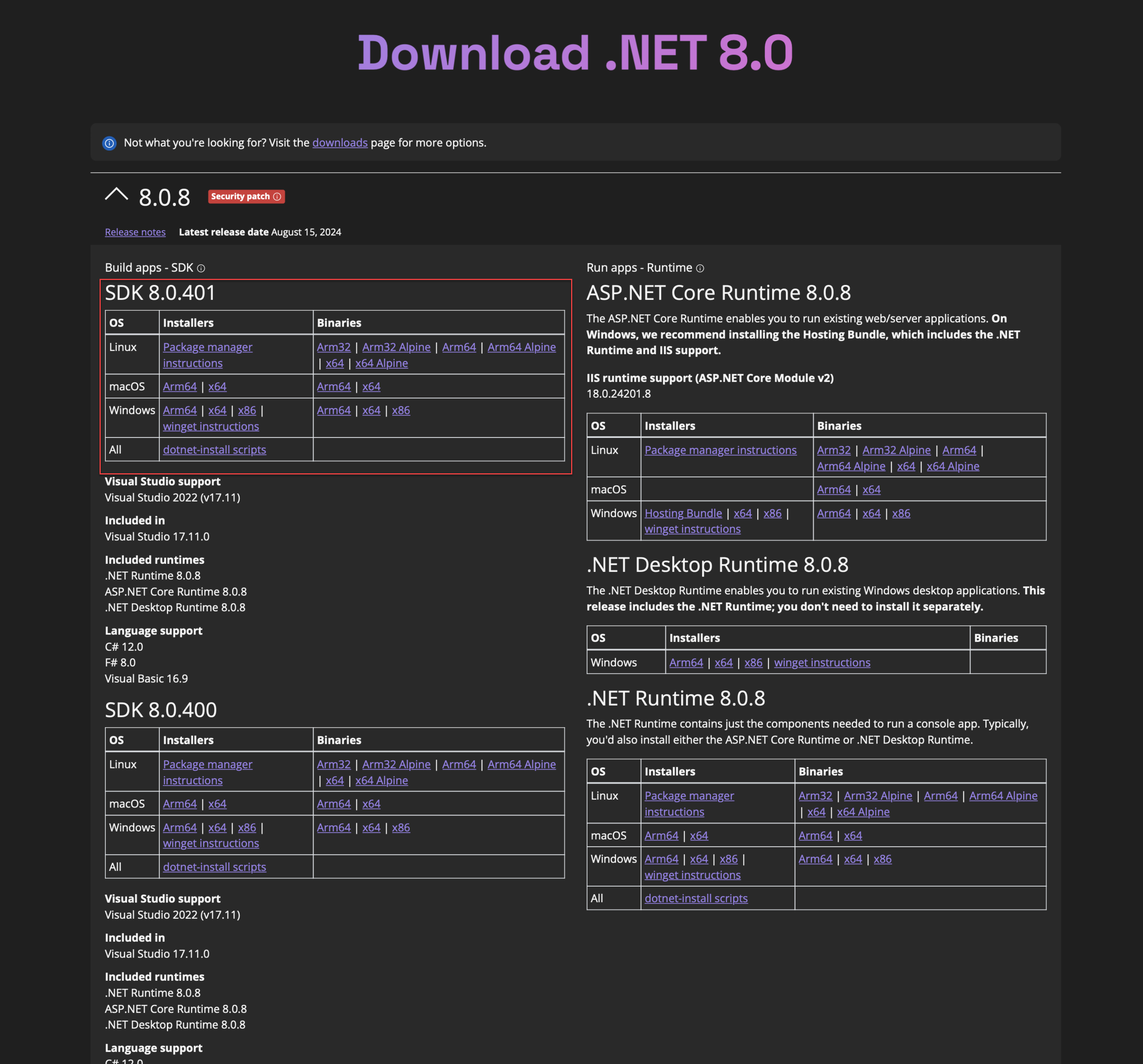 Download .NET For Windows