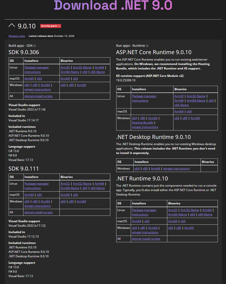 Download .NET For Windows