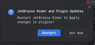 Confirm restarting Rider