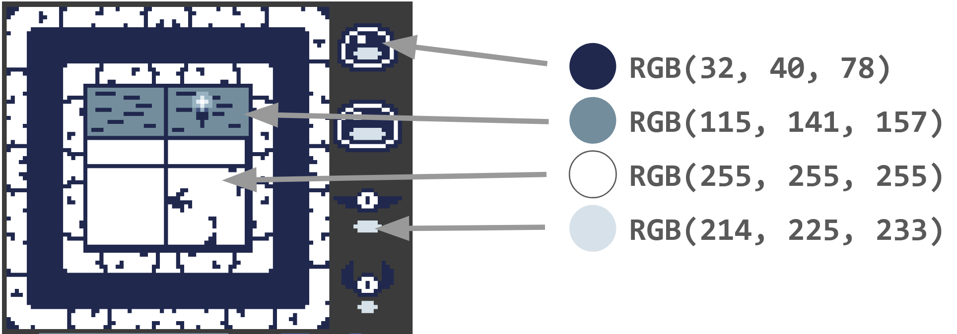 Figure 6-9: The colors from the assets