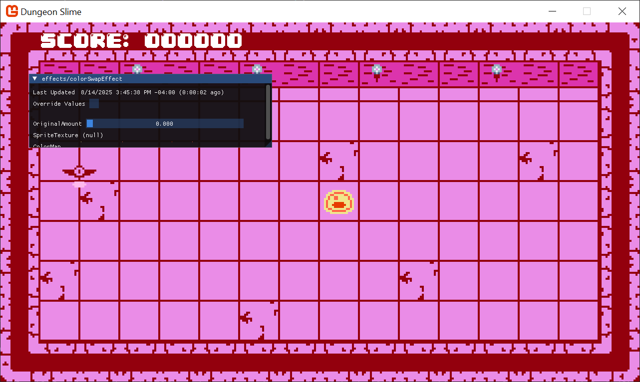 Figure 6-20: The slime is a different color configuration than the game