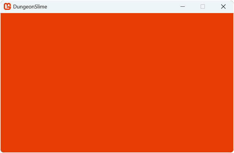 Figure 3-3: The game window clearing the screen using the MonoGame Orange color