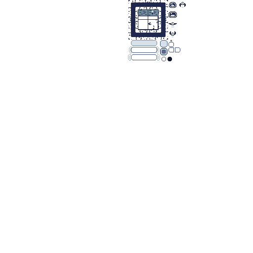 Figure 21-1: The texture atlas for the game updated to include the UI sprites